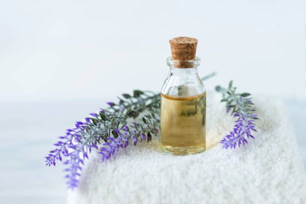 lavender oil in a bath